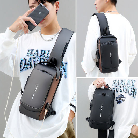 Anti-Theft Chest Sling Bag with USB Port