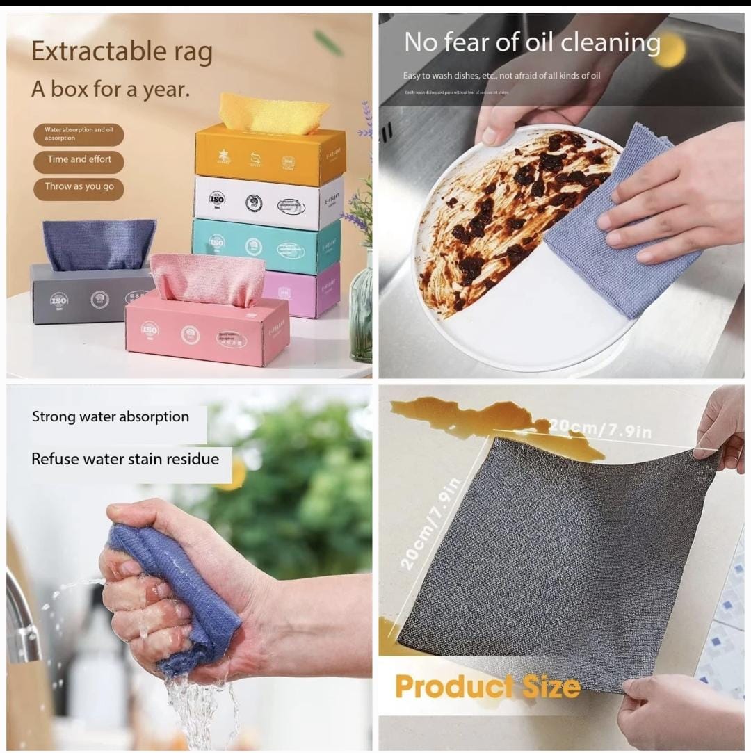 Pirani Gadgets Microfiber Tissue Box – Reusable Cleaning Wipes