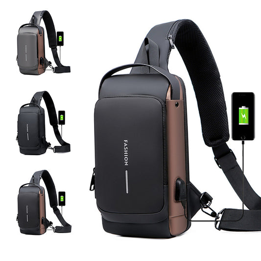 Anti-Theft Chest Sling Bag with USB Port