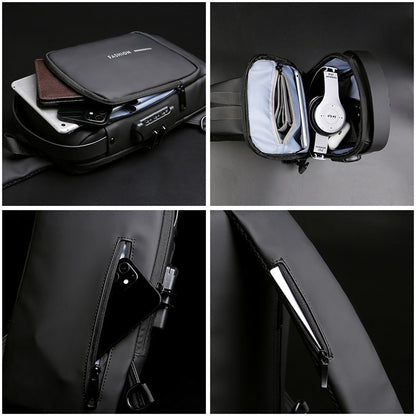 Anti-Theft Chest Sling Bag with USB Port