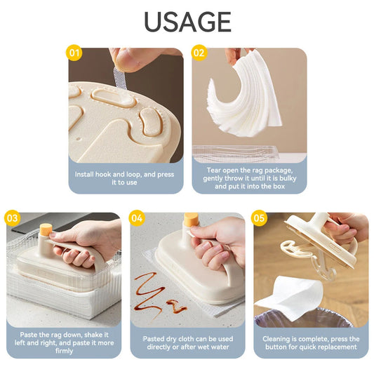 Magic Cleaning Brush with 50 Disposable Wipes