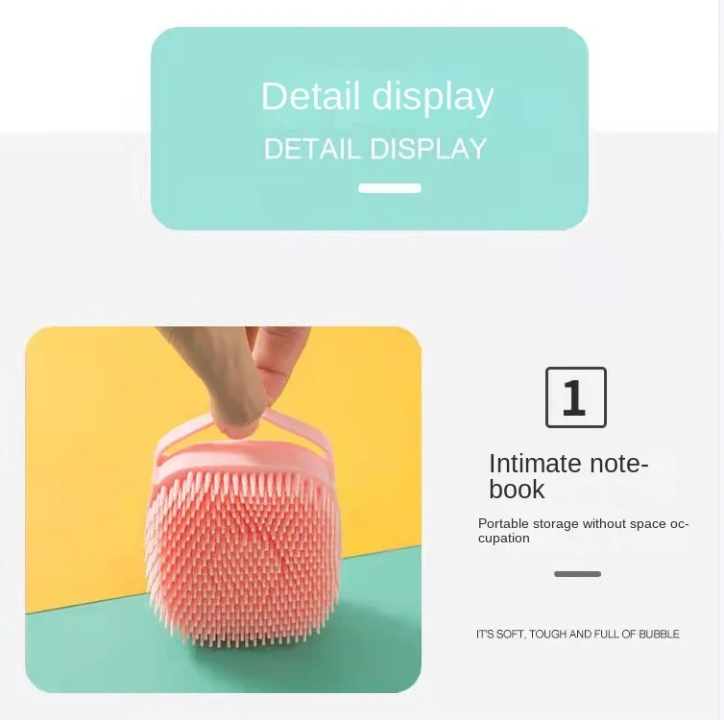 Silicone Bath Brush – Soft Exfoliating Shower Scrubber with Soap Dispenser