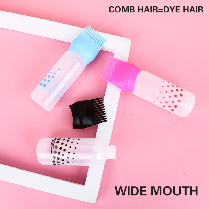 Hair Oil Bottle with Comb Applicator