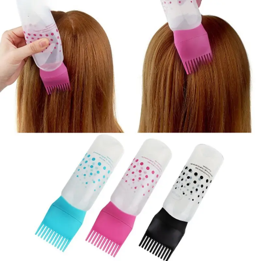 Hair Oil Bottle with Comb Applicator