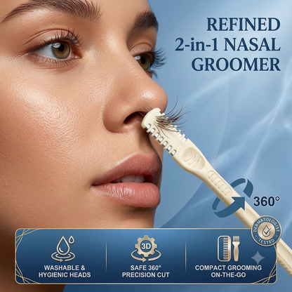 6 PCS Manual Nose Hair Trimmer Set – Washable Nose Hair Clippers