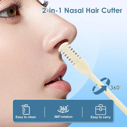 6 PCS Manual Nose Hair Trimmer Set – Washable Nose Hair Clippers