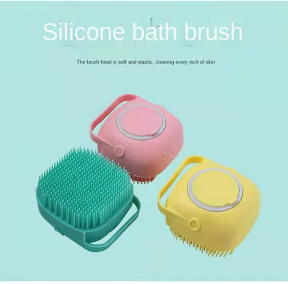 Silicone Bath Brush – Soft Exfoliating Shower Scrubber with Soap Dispenser