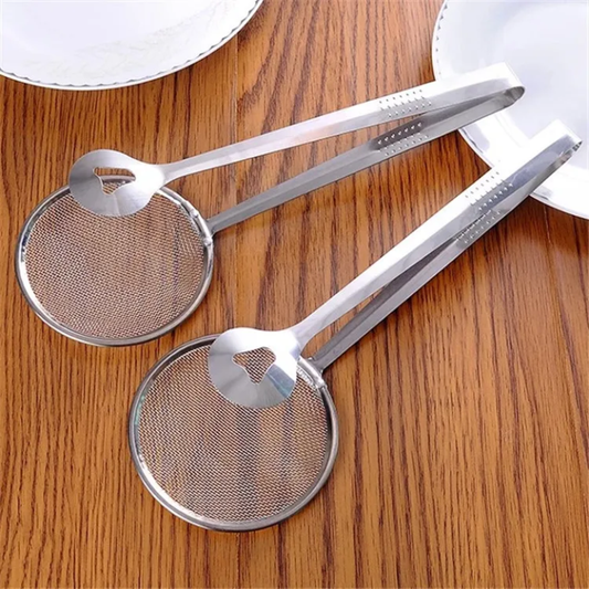 BUY 1 GET 1 FREE – Premium Stainless Steel Frying Strainer Tong