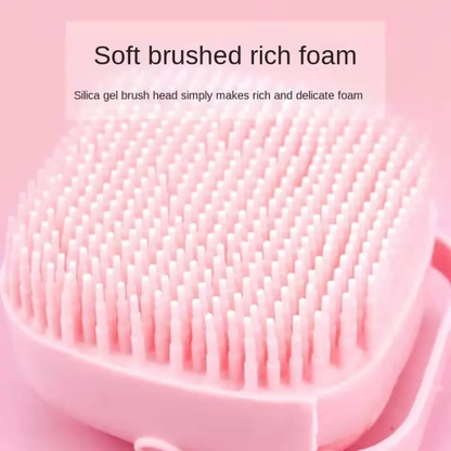 Silicone Bath Brush – Soft Exfoliating Shower Scrubber with Soap Dispenser