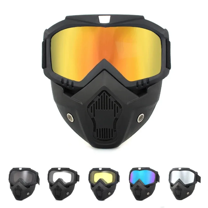 Full Face Safety Riding Mask with Glasses Compatible Design
