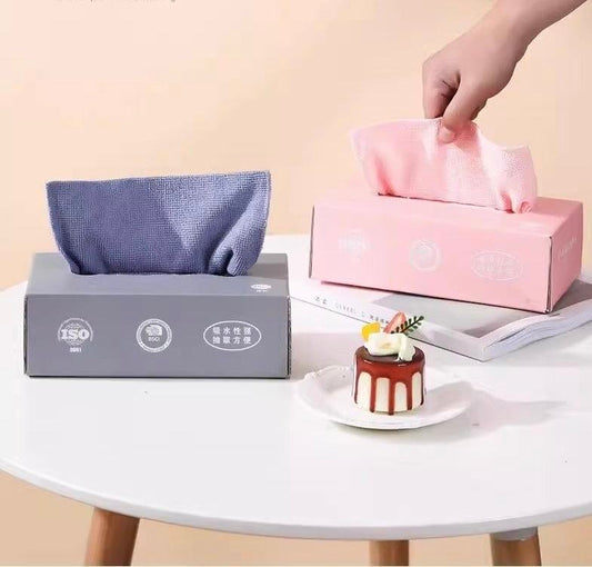 Pirani Gadgets Microfiber Tissue Box – Reusable Cleaning Wipes