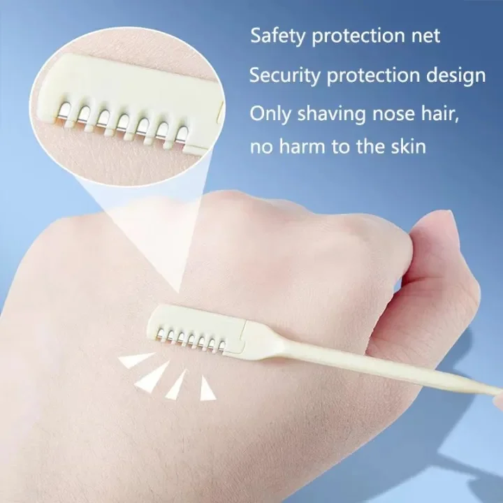 6 PCS Manual Nose Hair Trimmer Set – Washable Nose Hair Clippers