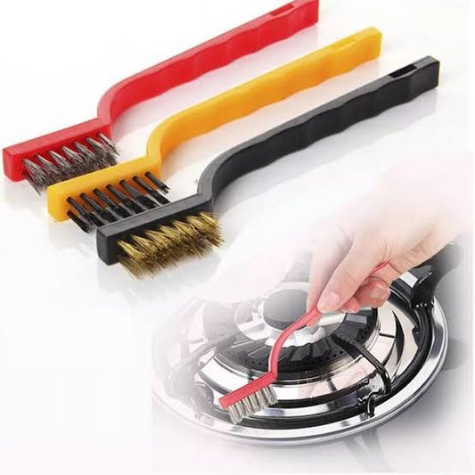 3-in-1 Heavy Duty Wire Cleaning Brush Set (Steel, Brass & Nylon)