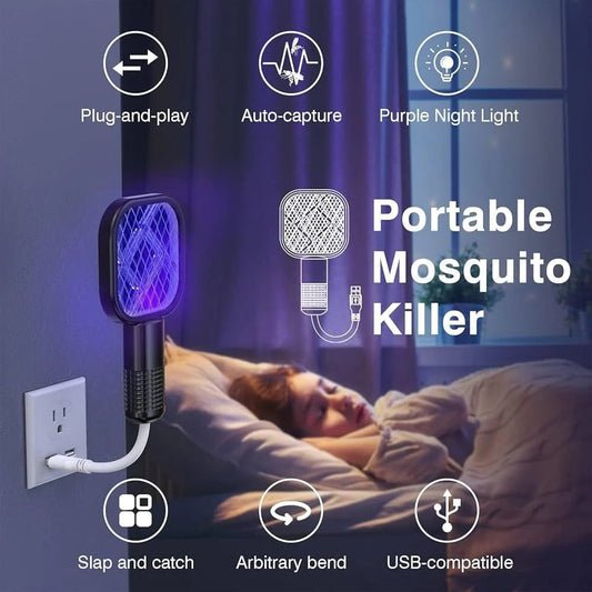 Plug & Play USB Mosquito Killer with Purple Light – Silent Insect Trap Lamp