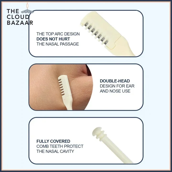 6 PCS Manual Nose Hair Trimmer Set – Washable Nose Hair Clippers