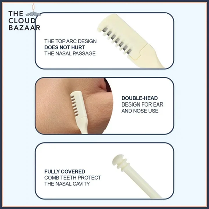 6 PCS Manual Nose Hair Trimmer Set – Washable Nose Hair Clippers